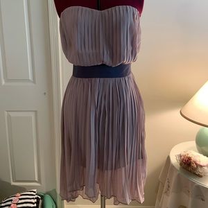 Lush pleated strapless dress.
